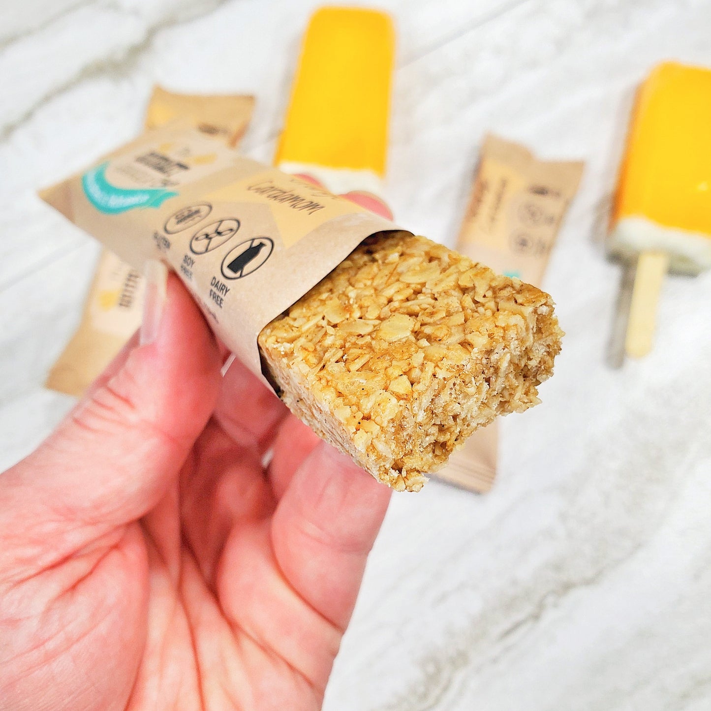 Orange Vanilla (Orange Cardamom) Granola Bars