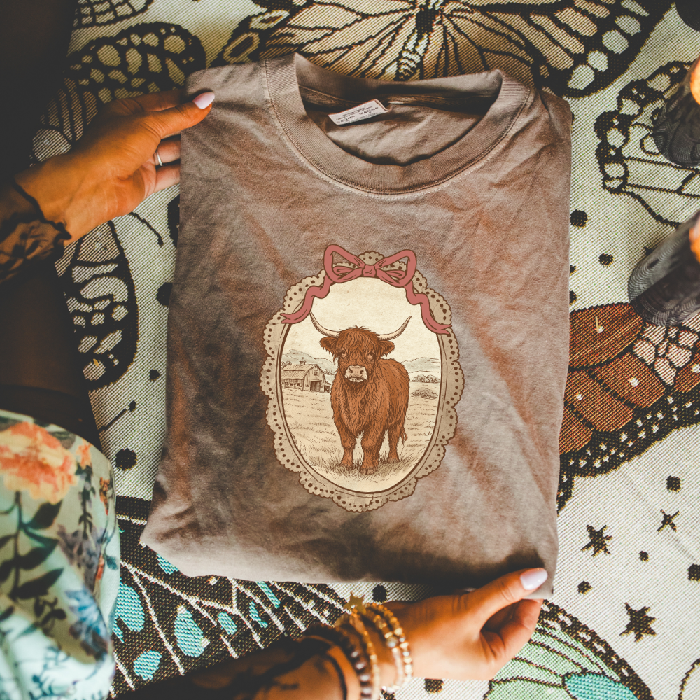 Vintage Highland Cow Tee | Laree Ranch
