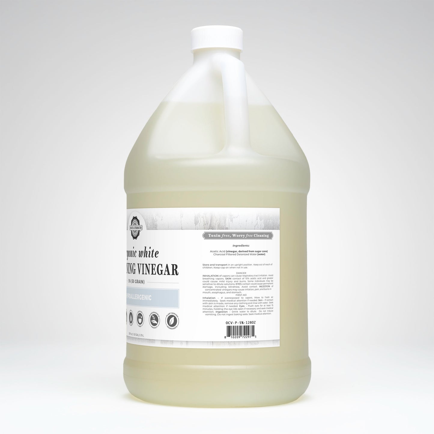 Organic White Cleaning Vinegar | 5% (50 grain)