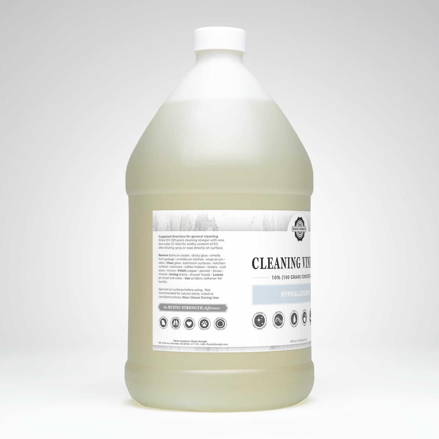 Organic White Cleaning Vinegar Concentrate | 10% (100 grain)