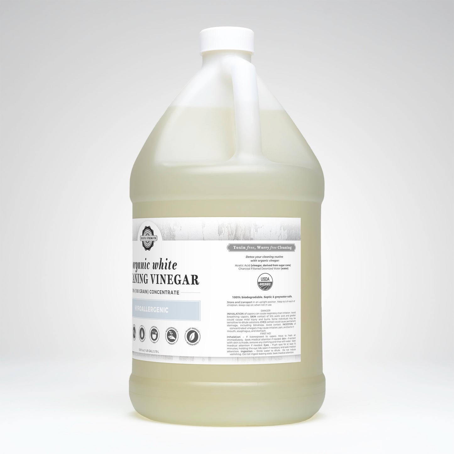 Organic White Cleaning Vinegar Concentrate | 10% (100 grain)