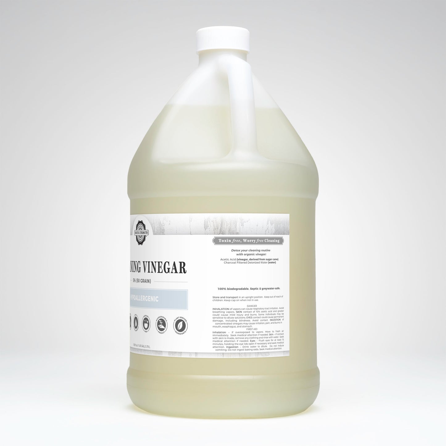 Organic White Cleaning Vinegar | 5% (50 grain)