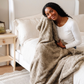 PATTERNED FAUX FUR THROW BLANKETS