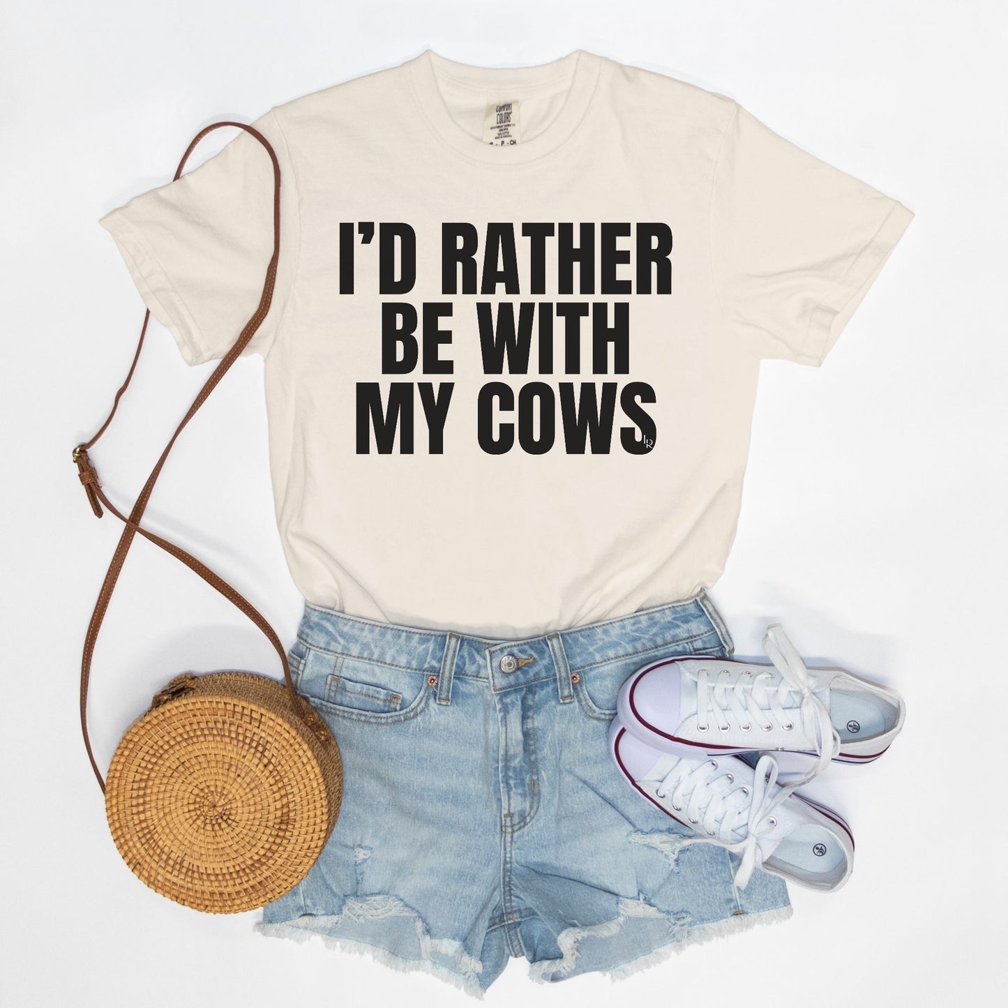 I'd Rather Be With My Cows Comfort Colors Tee