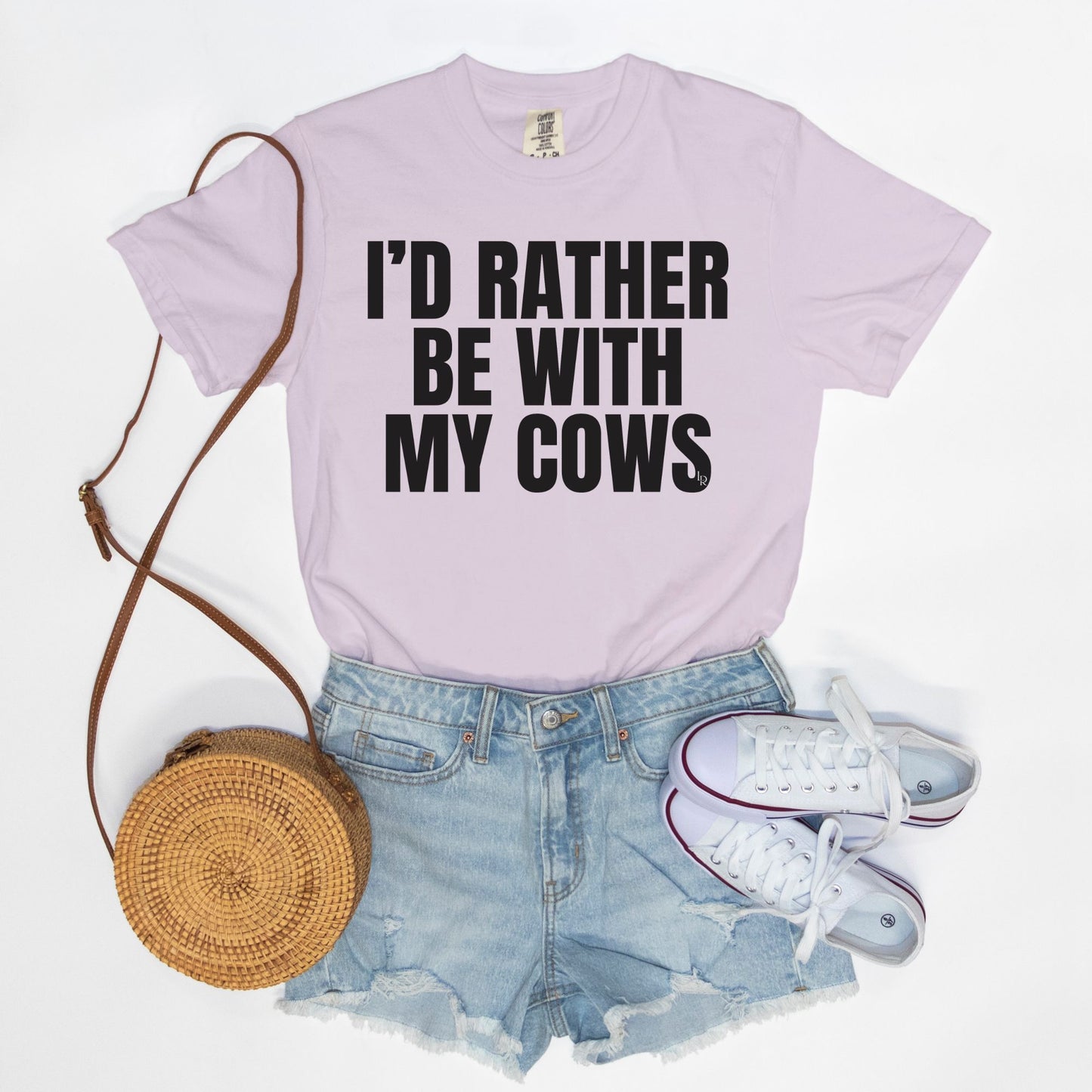 I'd Rather Be With My Cows Comfort Colors Tee