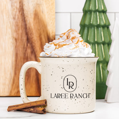 Laree Ranch Ceramic Camp Mug Speckled Cream 13oz