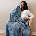 PATTERNED FAUX FUR THROW BLANKETS