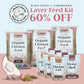 Layer Bundle | 1 Month of Organic Feed, Scratch, Grit & Oyster Shell for 6 Layers