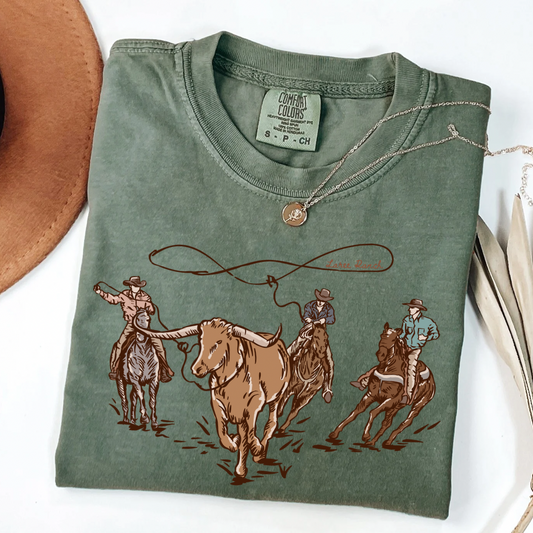 Bull Roping Moss Adult Tee | Laree Ranch