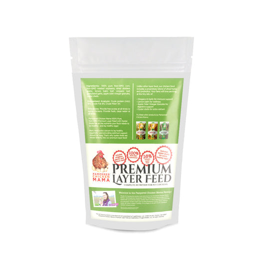 Non-GMO Herbal Layer Feed With Oregano & Garlic - [Oyster Shells Pre-mixed in]