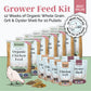 Grower Bundle | 12 Weeks of Organic Feed & Grit for 6 Pullets