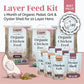 Layer Bundle | 1 Month of Organic Feed, Scratch, Grit & Oyster Shell for 6 Layers