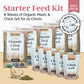 Starter Bundle | 8 Weeks of Organic Feed & Grit for 6 Chicks