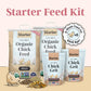 Starter Bundle | 8 Weeks of Organic Feed & Grit for 6 Chicks