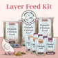 Layer Bundle | 1 Month of Organic Feed, Scratch, Grit & Oyster Shell for 6 Layers