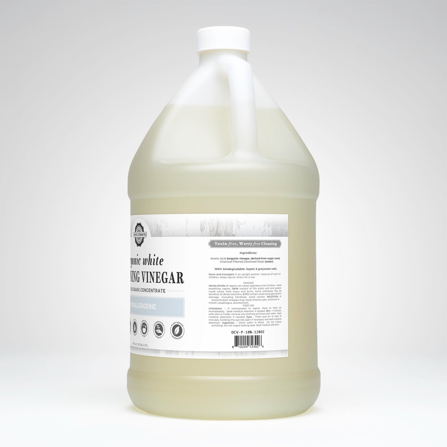Organic White Cleaning Vinegar Concentrate | 10% (100 grain)