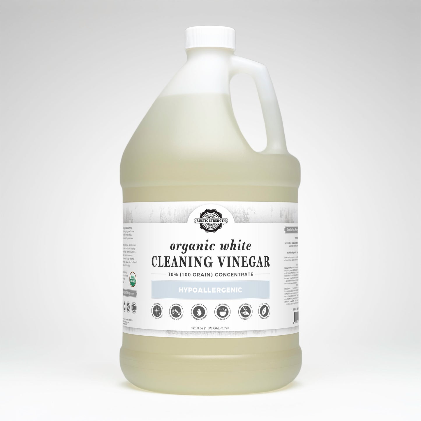 Organic White Cleaning Vinegar Concentrate | 10% (100 grain)