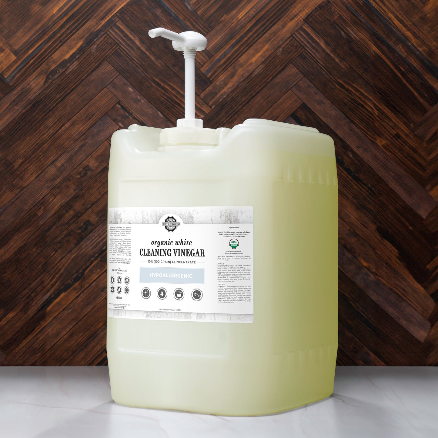 Organic White Cleaning Vinegar Concentrate | 10% (100 grain)