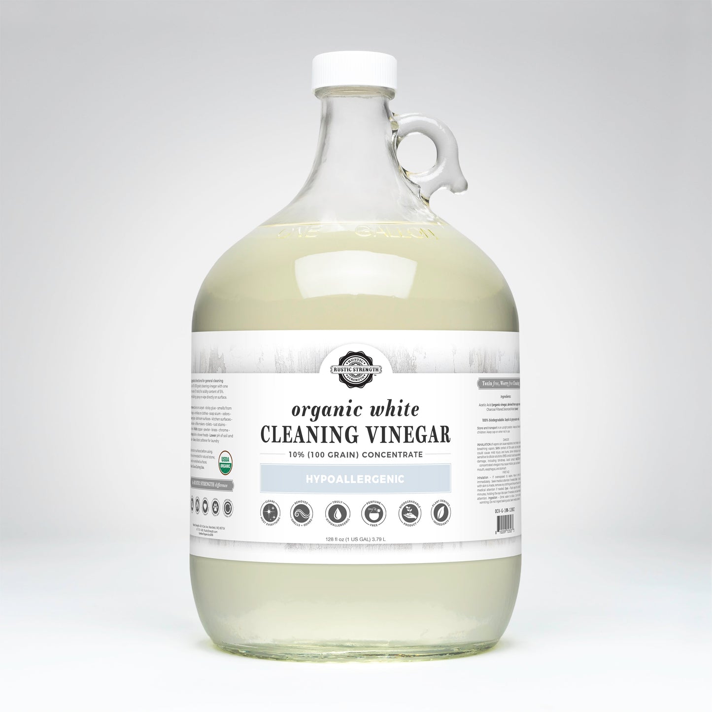 Organic White Cleaning Vinegar Concentrate | 10% (100 grain)