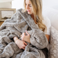 PATTERNED FAUX FUR THROW BLANKETS