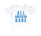 All American Babe - Natural/White Kids Tee