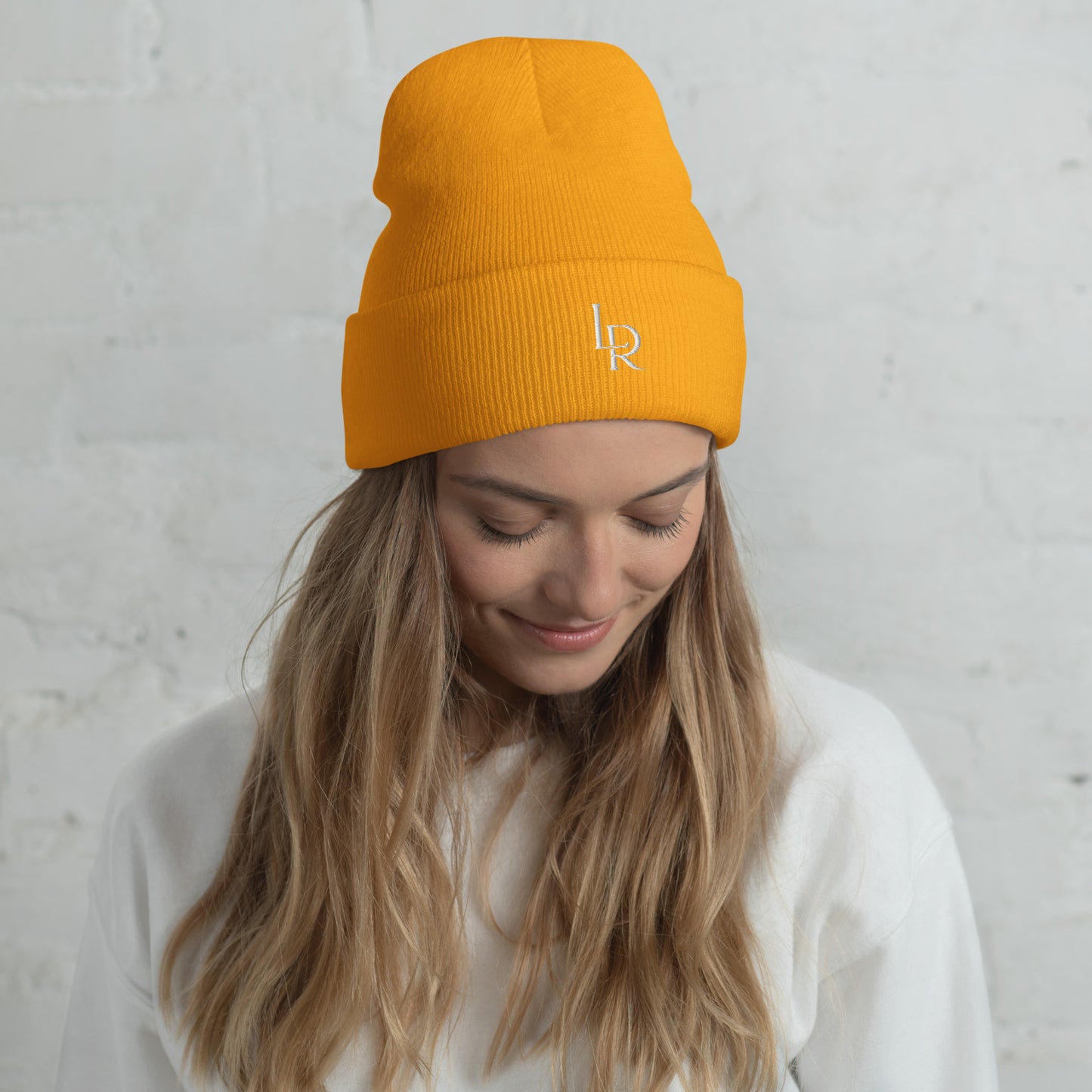 LR Embroidered Cuffed Beanie