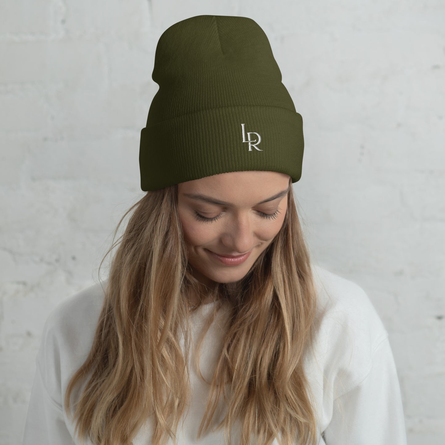 LR Embroidered Cuffed Beanie