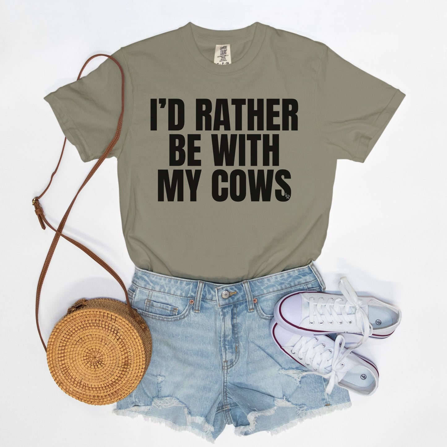 I'd Rather Be With My Cows Comfort Colors Tee