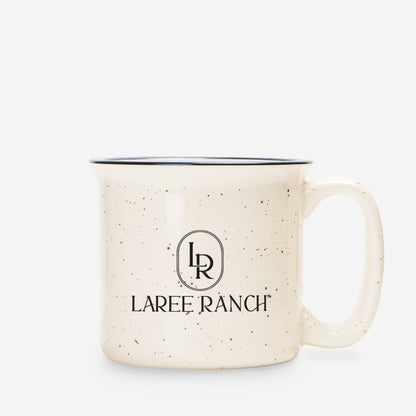 Laree Ranch Ceramic Camp Mug Speckled Cream 13oz