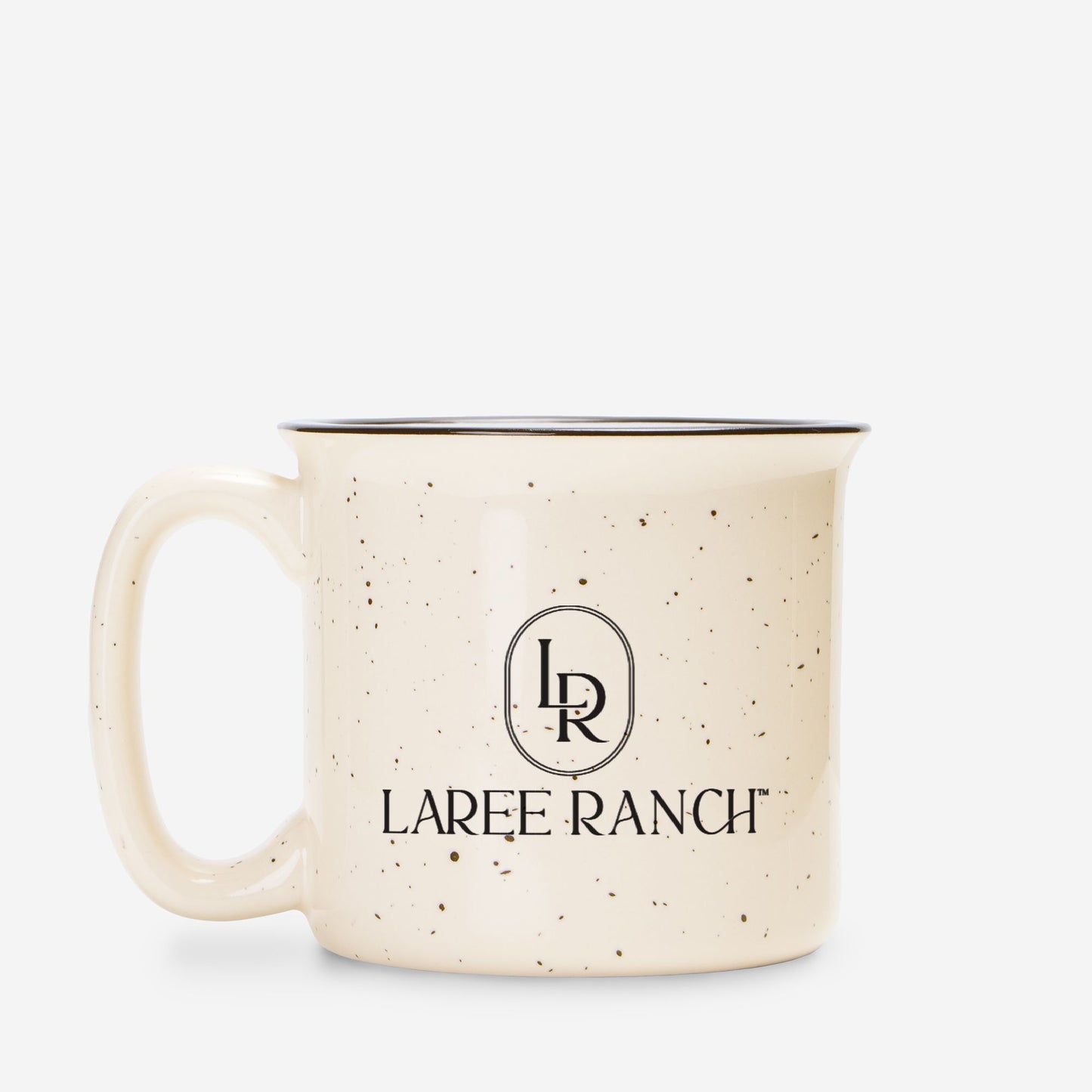 Laree Ranch Ceramic Camp Mug Speckled Cream 13oz