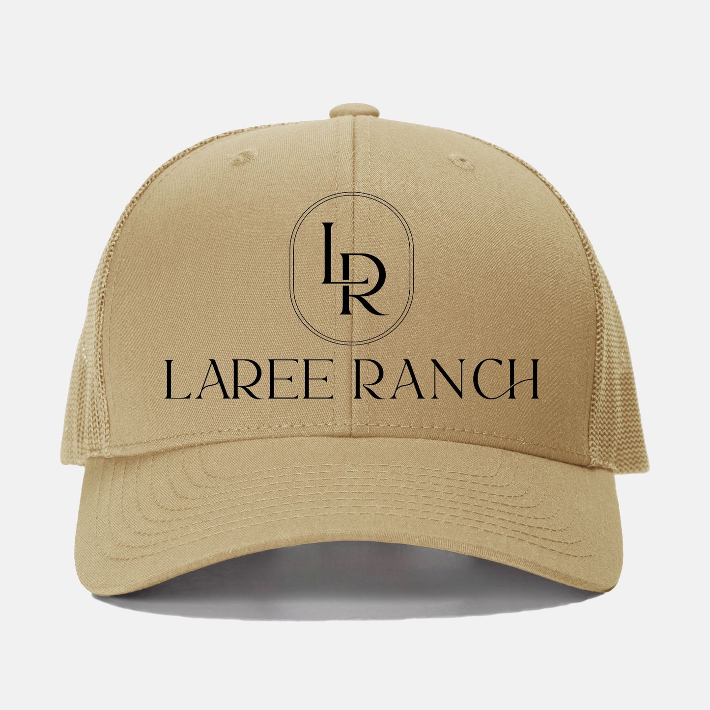 Laree Ranch Khaki Retro Trucker Hat